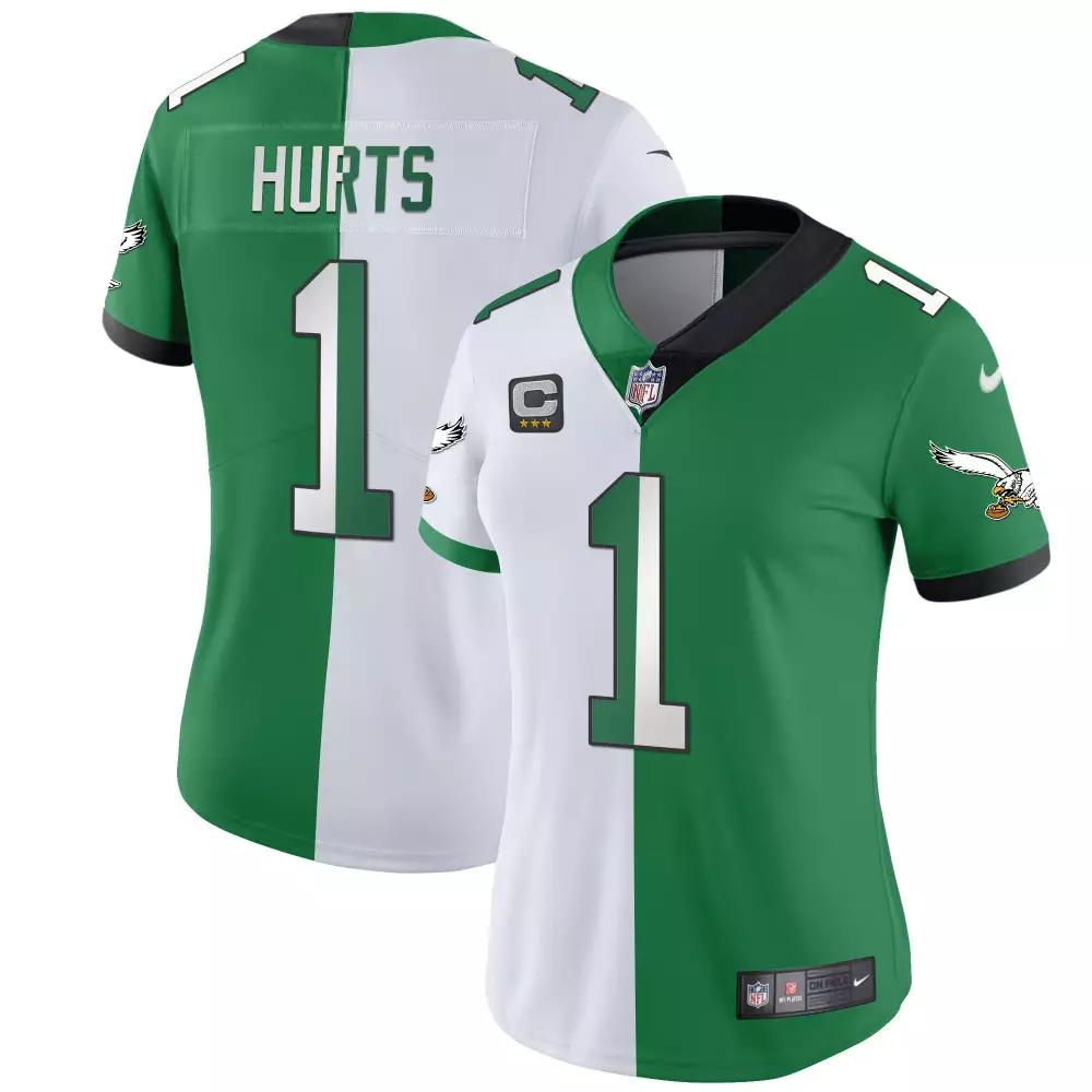 Jalen Hurts Philadelphia Eagles 2023 Stitched Vapor Jersey | Pink Yellow | Replica Fan Gear for Men, Women & Youth