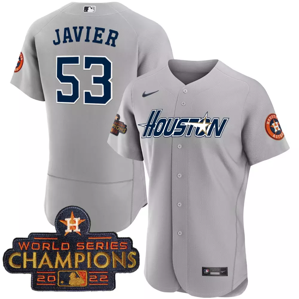 Javier 53 Houston Astros 2022 Stitched Vapor Jersey | World Series Champions Orange White | Game Day Outfit for Men, Women & Youth