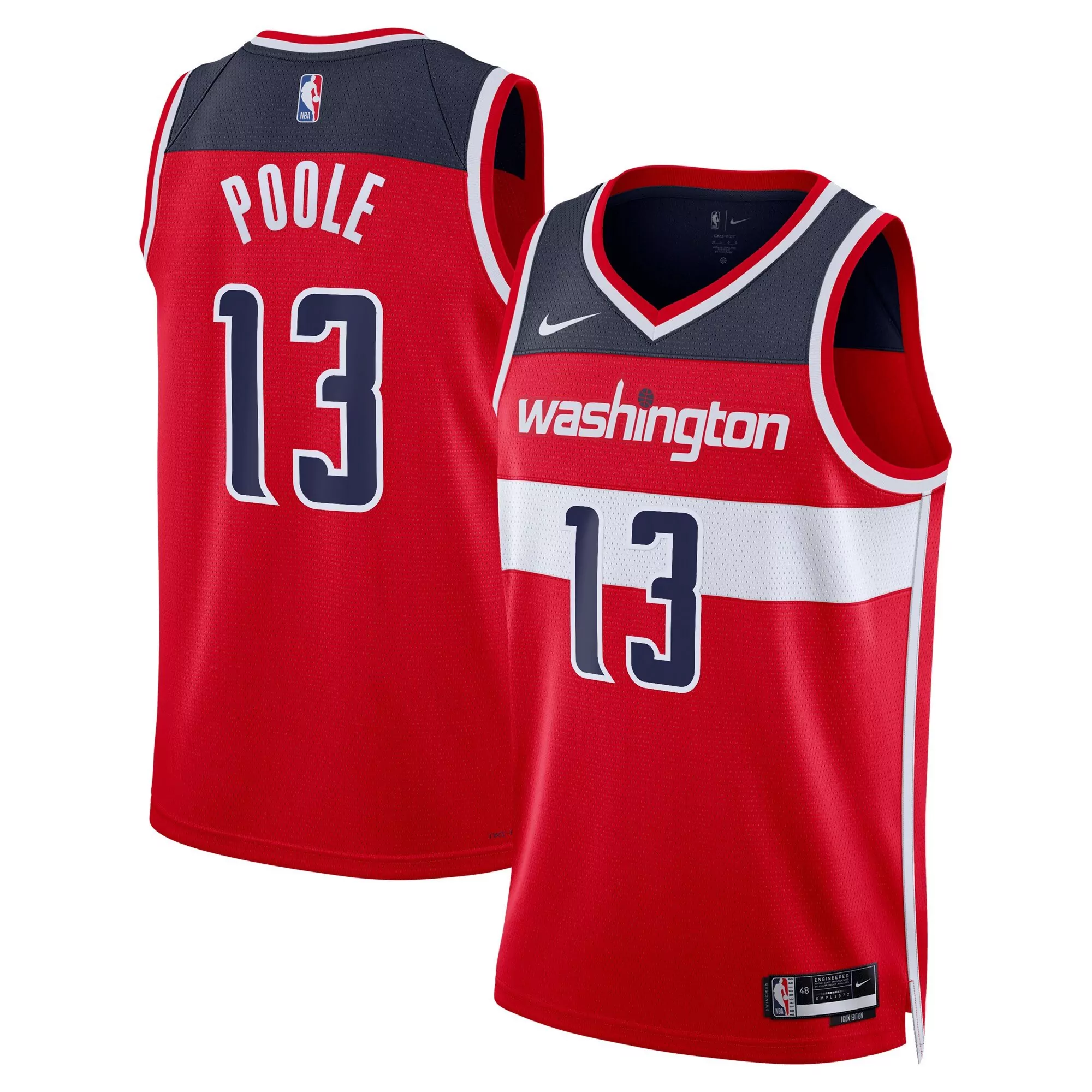 johnny davis washington wizards fanatics youth fast break replica jersey icon edition red
