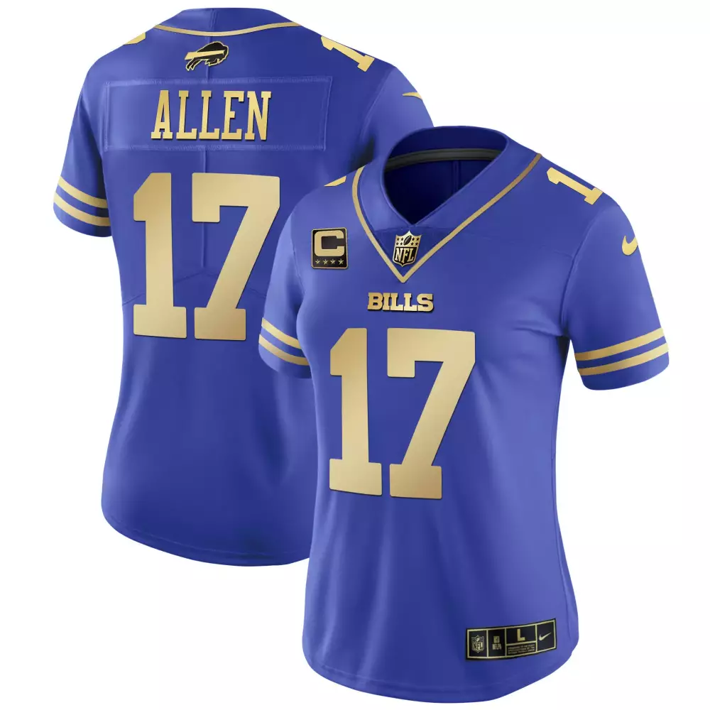 Josh Allen 2023 Buffalo Bills Women's Black Stitched Vapor Custom Jersey | Champions Edition Fan Gear | For Men, Women & Youth