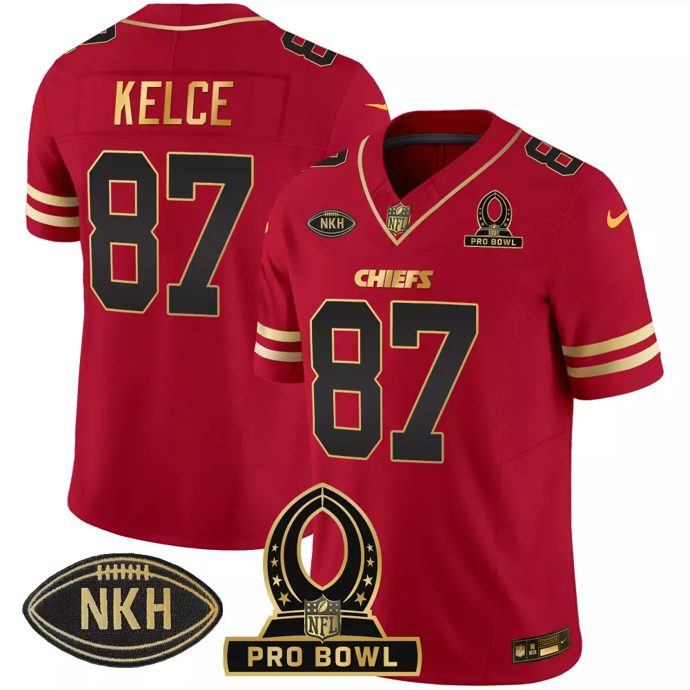 kelce 87 chiefs 2023 male black all stitched vapor jersey super bowl lvii edition