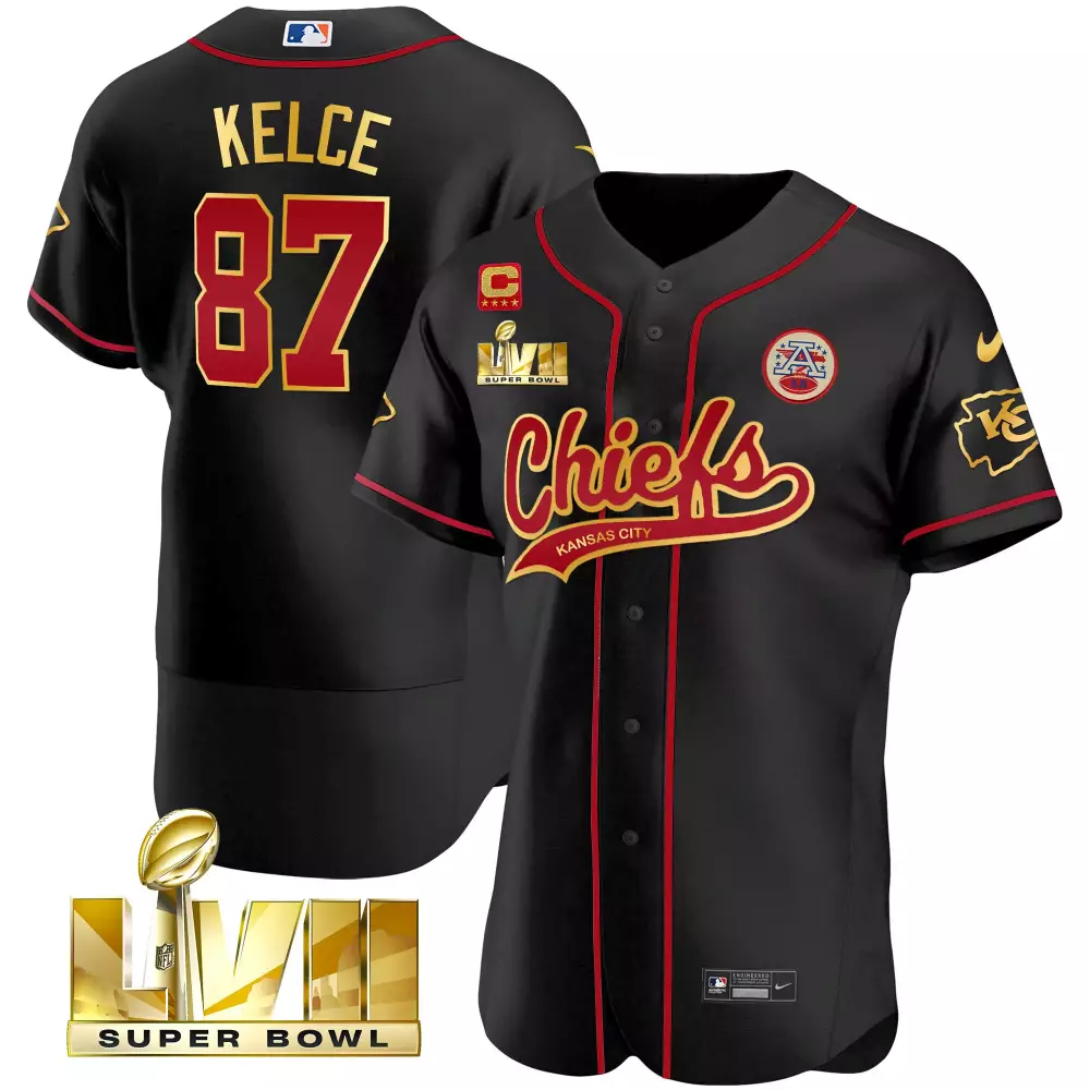 kelce 87 chiefs 2023 male super bowl all stitched vapor jersey black