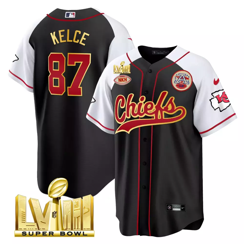 kelce 87 chiefs 2023 male super bowl all stitched vapor jersey black