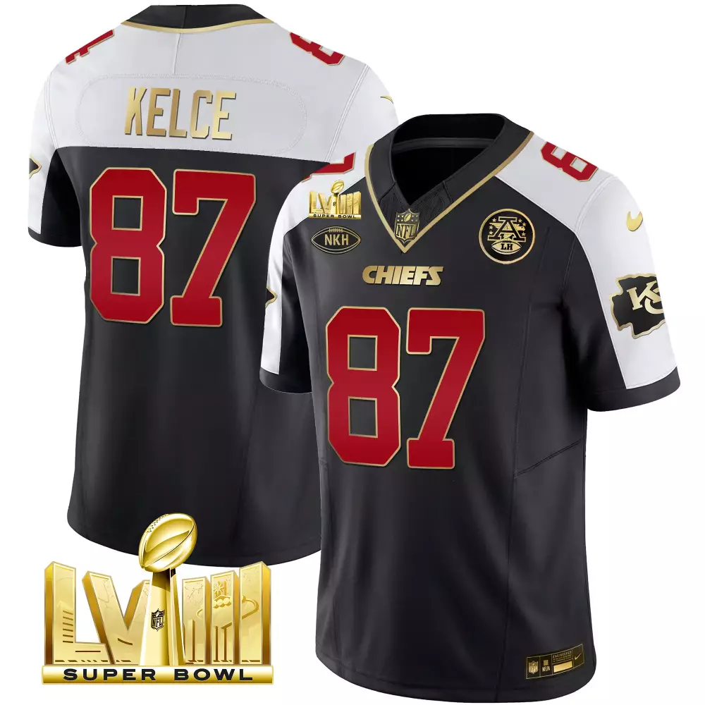 kelce 87 chiefs 2023 male super bowl lvii all stitched vapor jersey 1 dupe 1