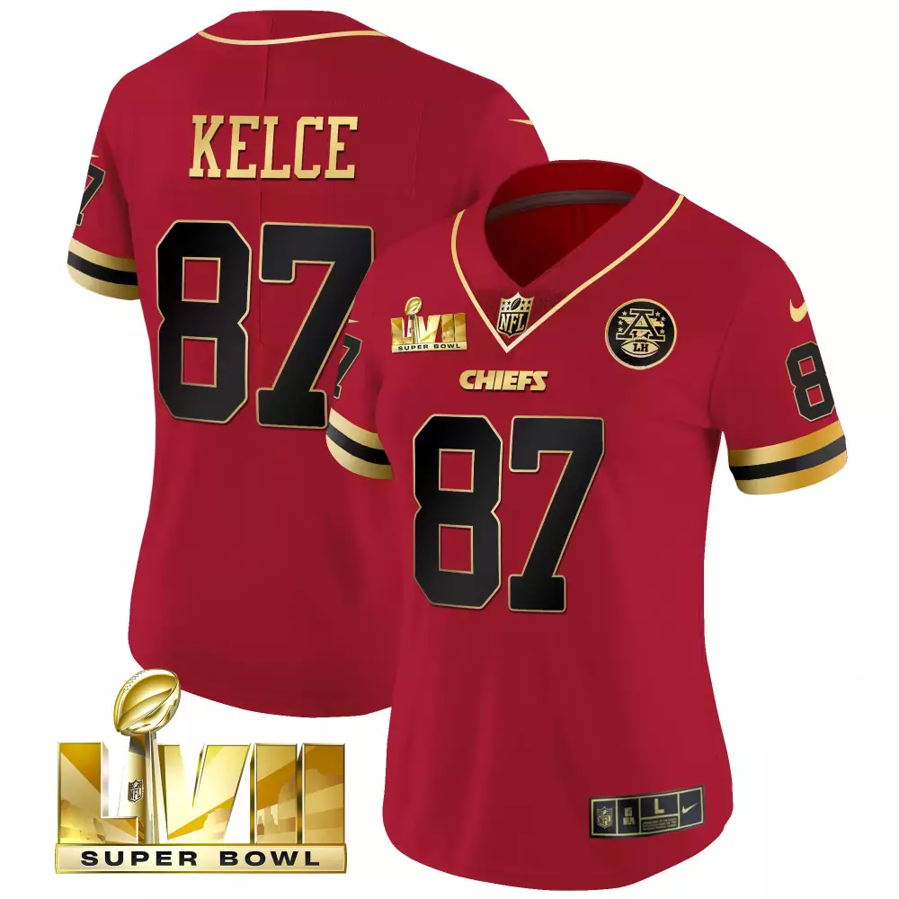 kelce 87 chiefs 2023 women s black back 2 back stitched vapor jersey