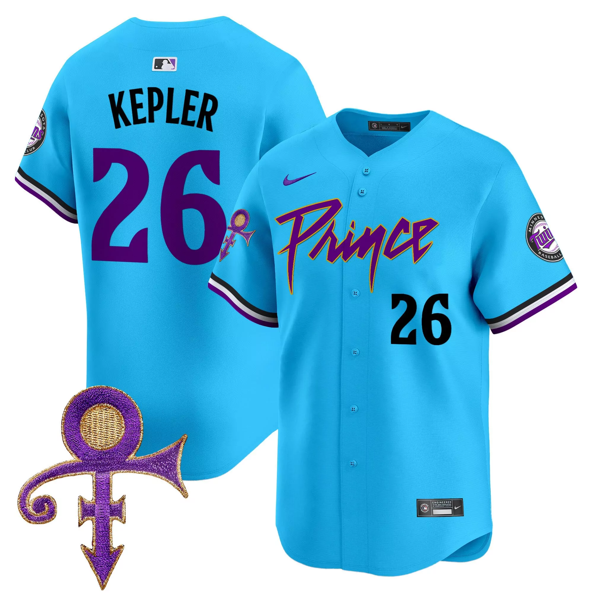 kepler 26 minnesota twins 2023 men s all stitched vapor jersey blue prince edition 3