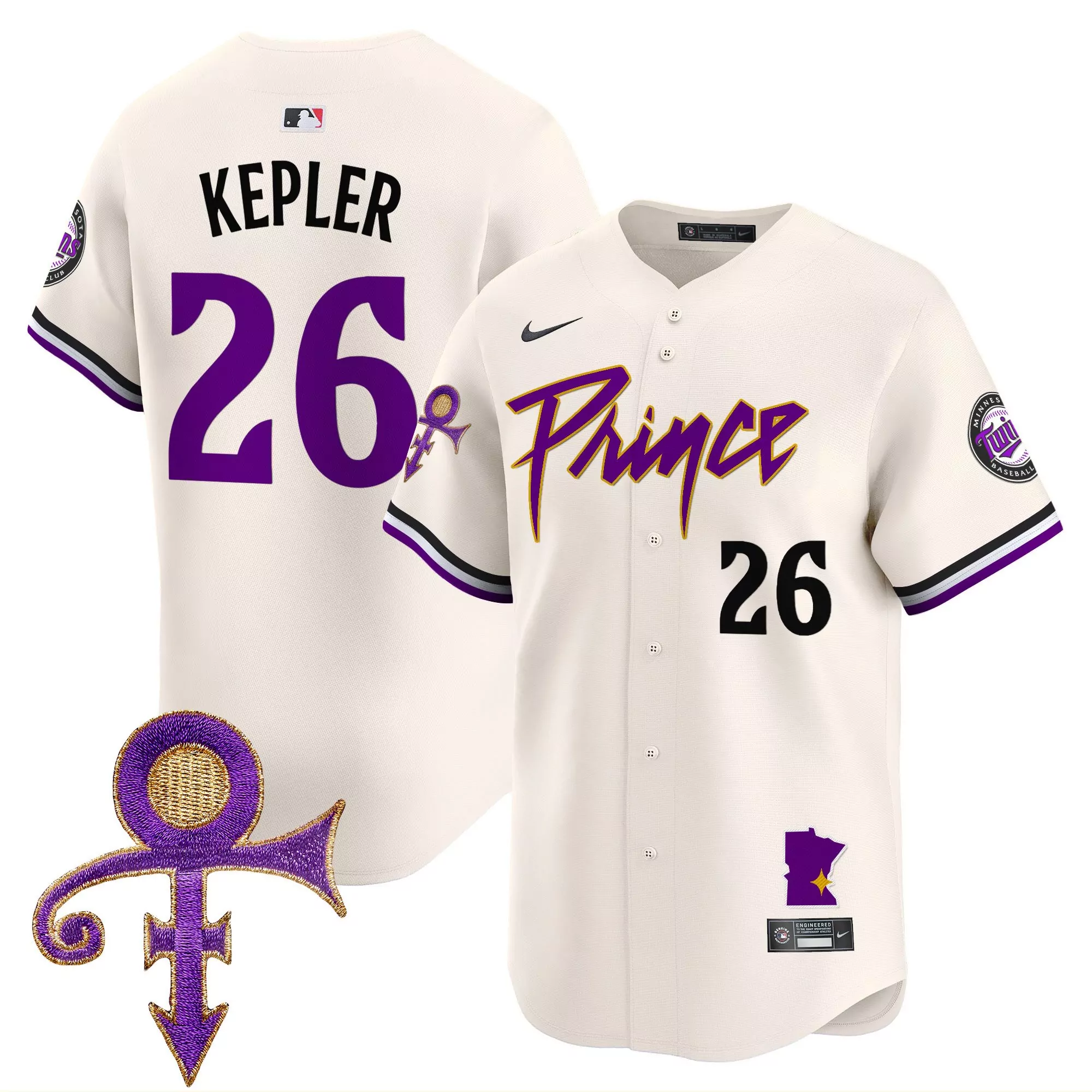 kepler 26 minnesota twins 2023 men s all stitched vapor jersey with prince patch