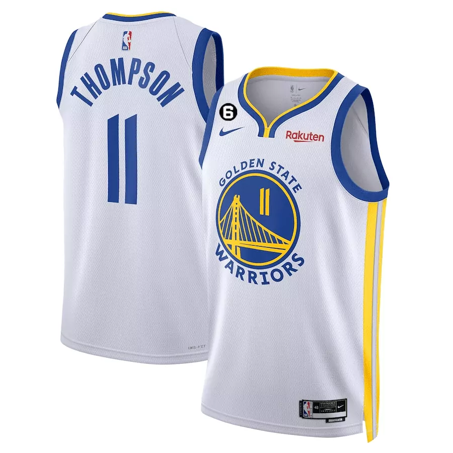 klay thompson 11 golden state warriors 2023 men s all stitched vapor jersey navy yellow