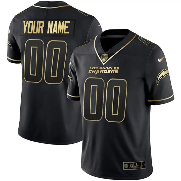 Los Angeles Chargers Black All Stitched Vapor Jersey | 2023 | Customizable Fan Gear for Men, Women & Youth