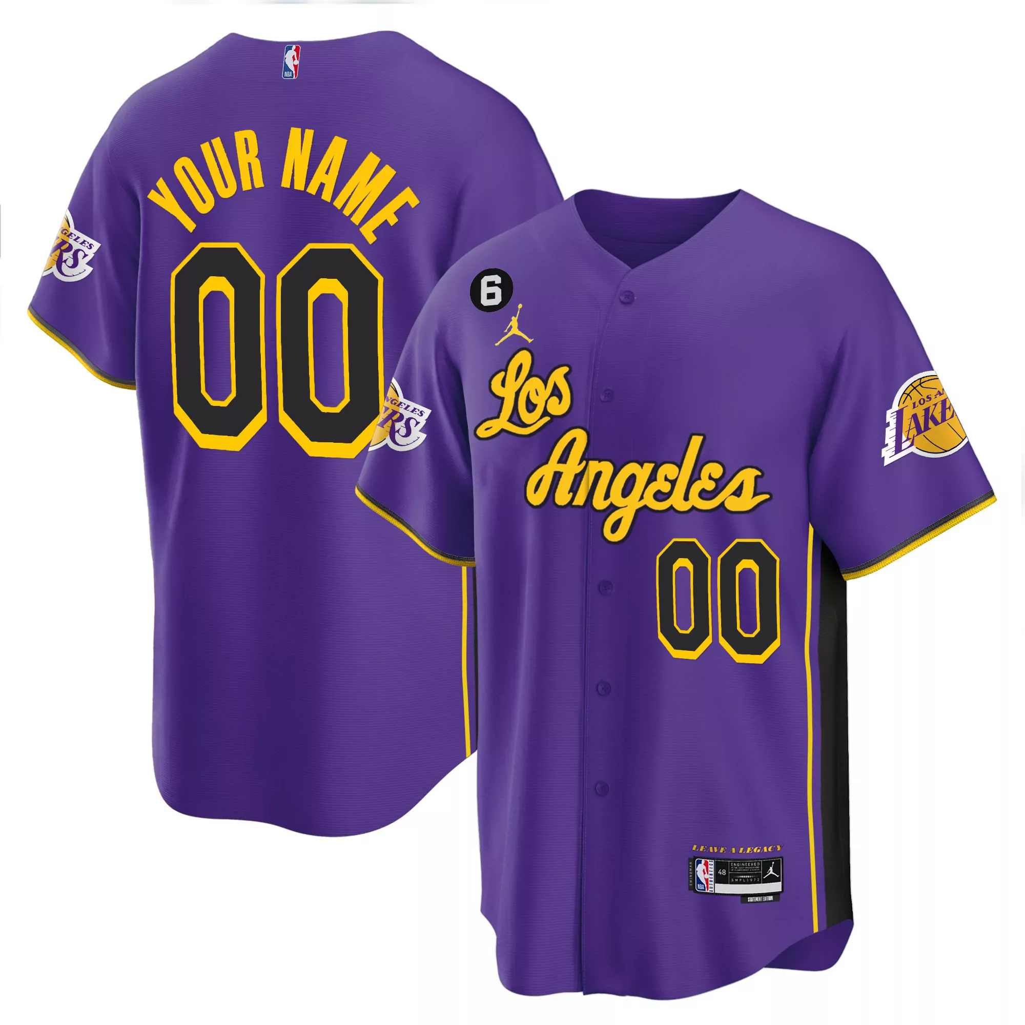 los angeles lakers black vapor jersey with embroidered patch custom name 00 men s style 2023