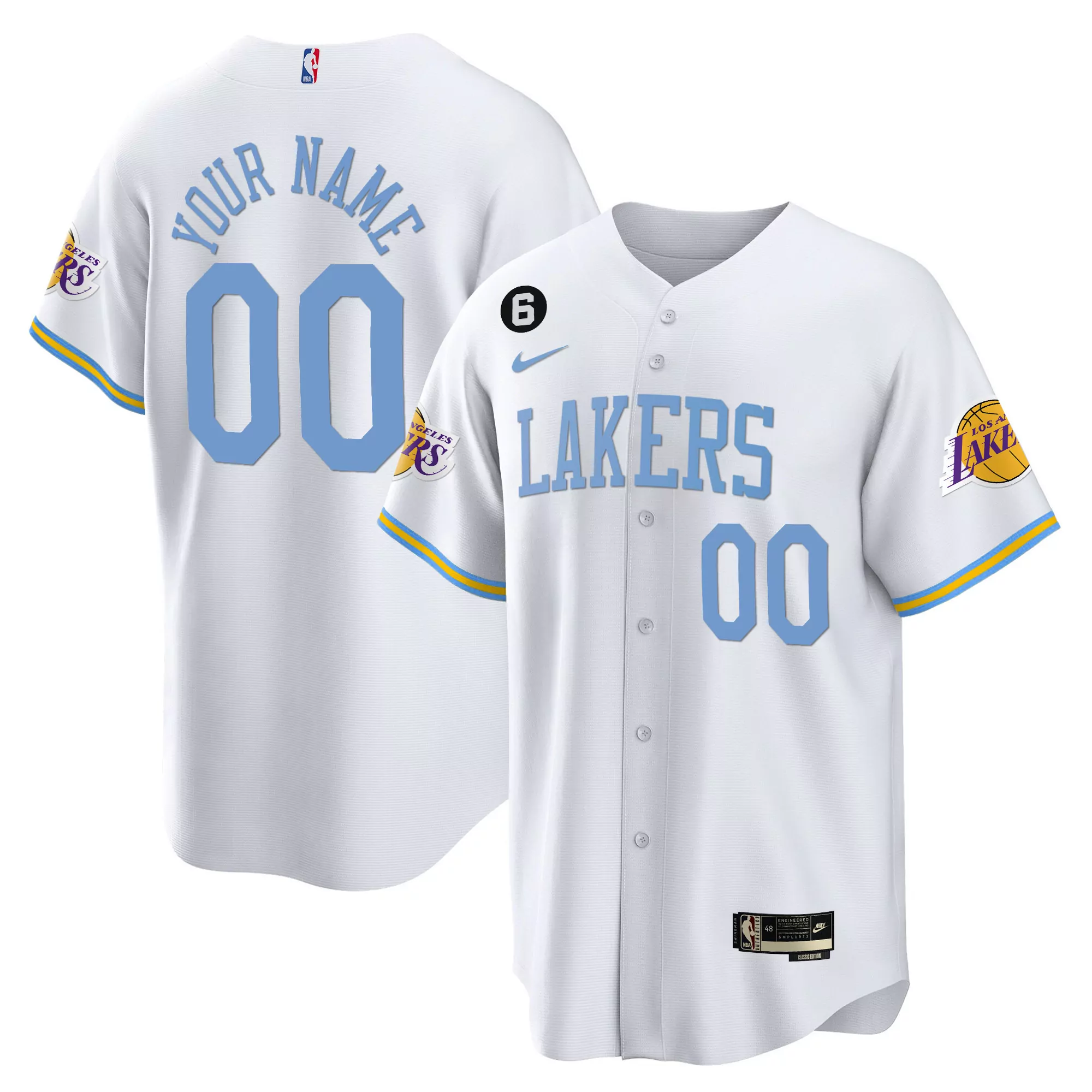 los angeles lakers black vapor jersey with embroidered patch custom name 00 men s style 2023