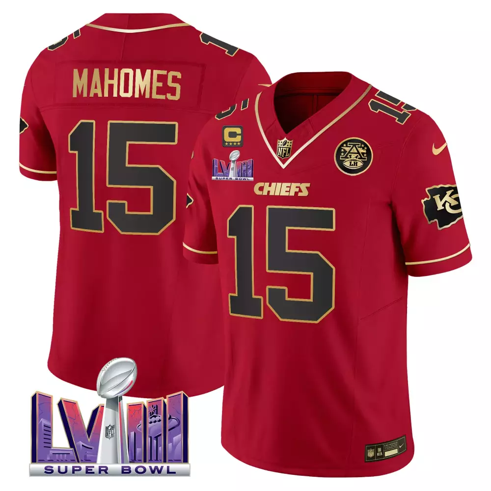 Mahomes 15 Chiefs 2023 Stitched Vapor Jersey | Super Bowl LVIII Edition Red | Limited Edition Fan Gear | For Men, Women & Youth