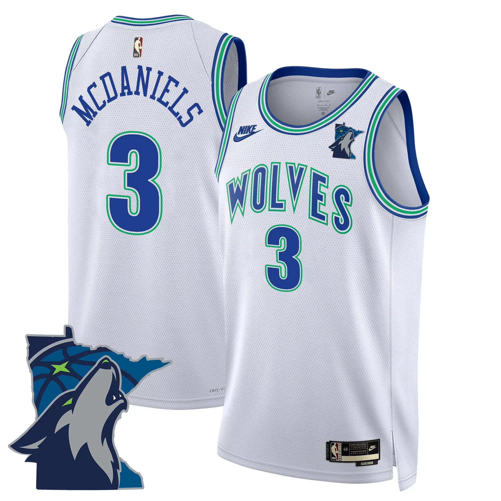 mcdaniels 3 minnesota timberwolves 2023 men s all stitched vapor jersey gray