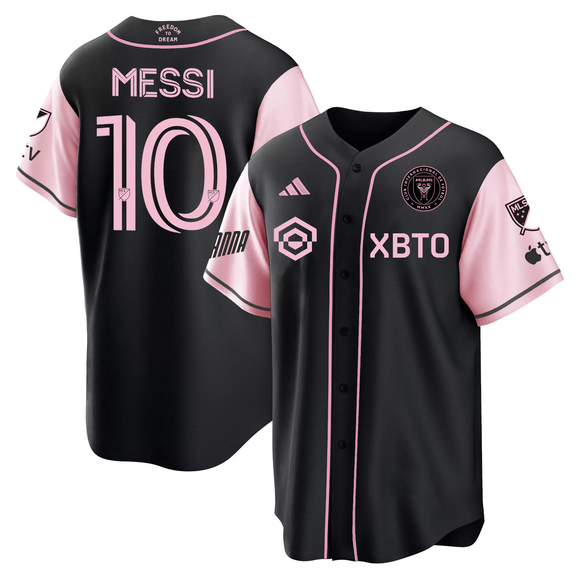 messi 10 inter miami 2023 men s all stitched vapor jersey black pink 10