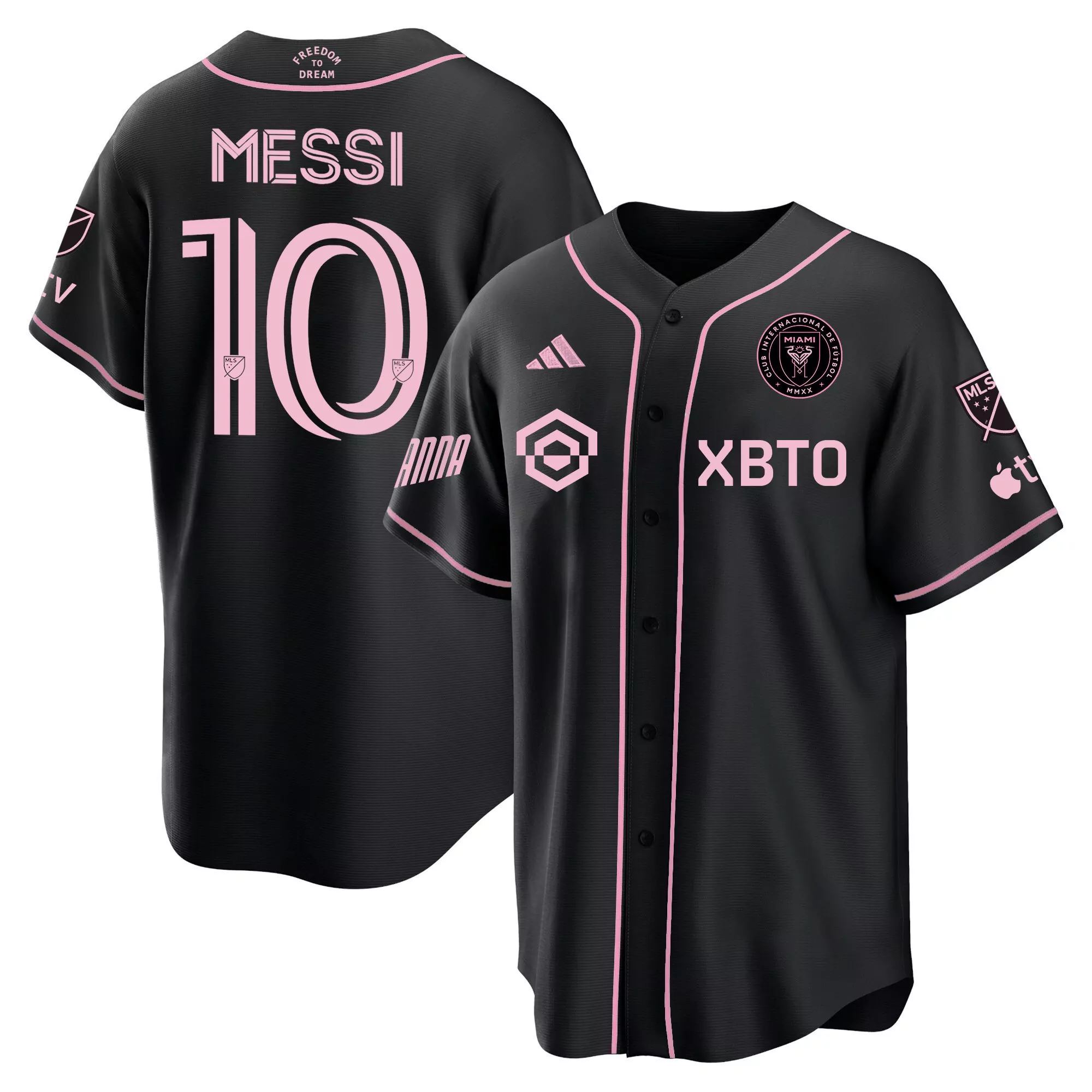 messi 10 inter miami 2023 men s all stitched vapor jersey black pink 10