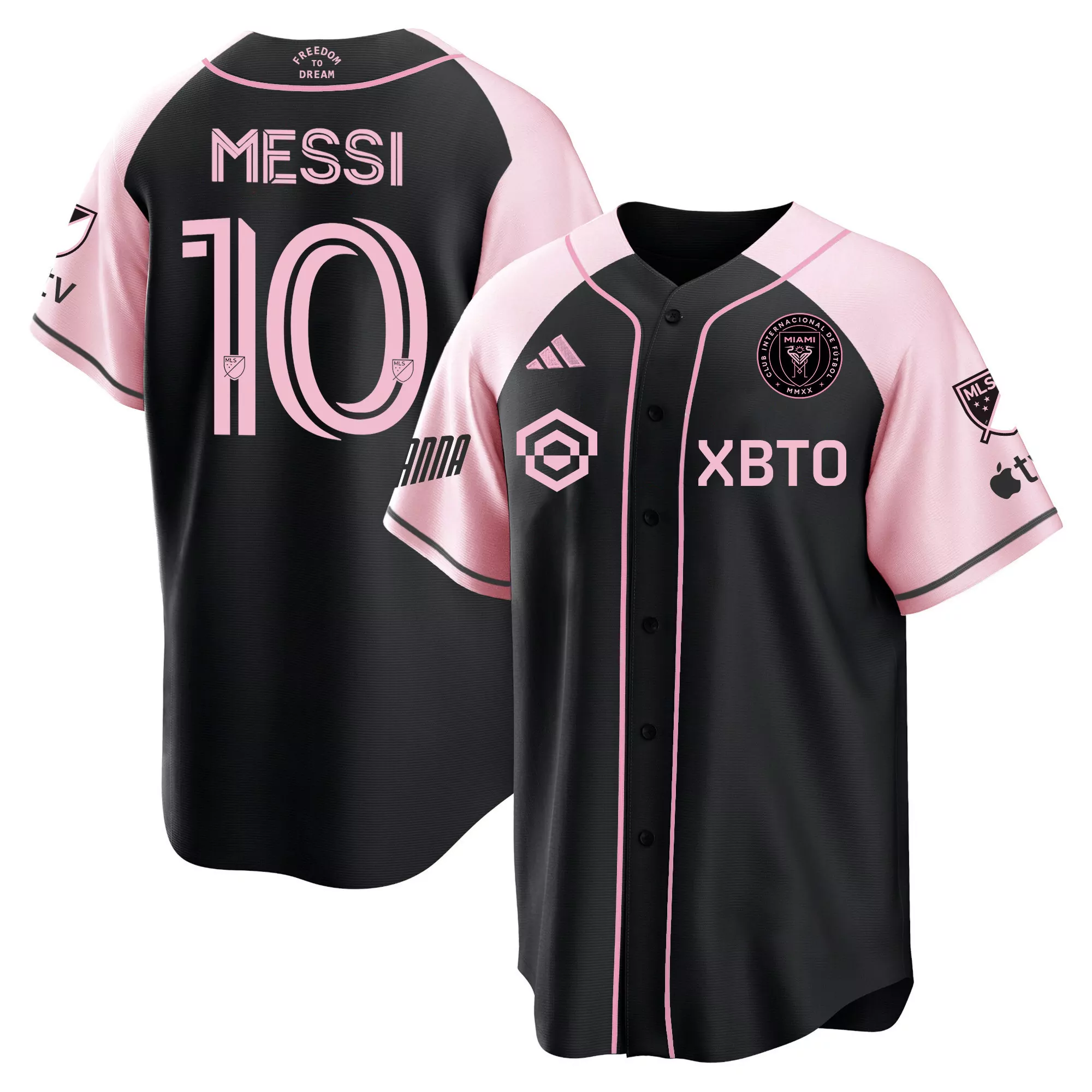messi 10 inter miami 2023 men s all stitched vapor jersey black pink 10