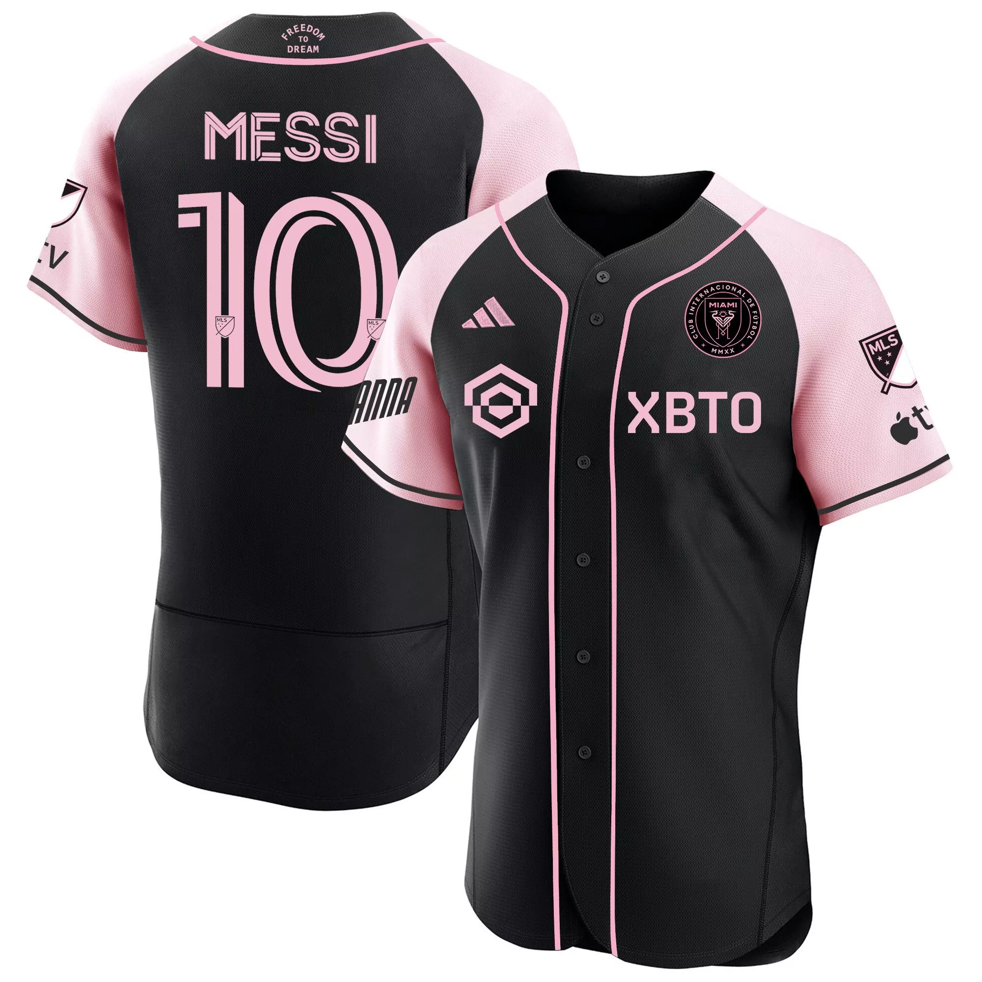 messi 10 inter miami 2023 men s all stitched vapor jersey black pink 10