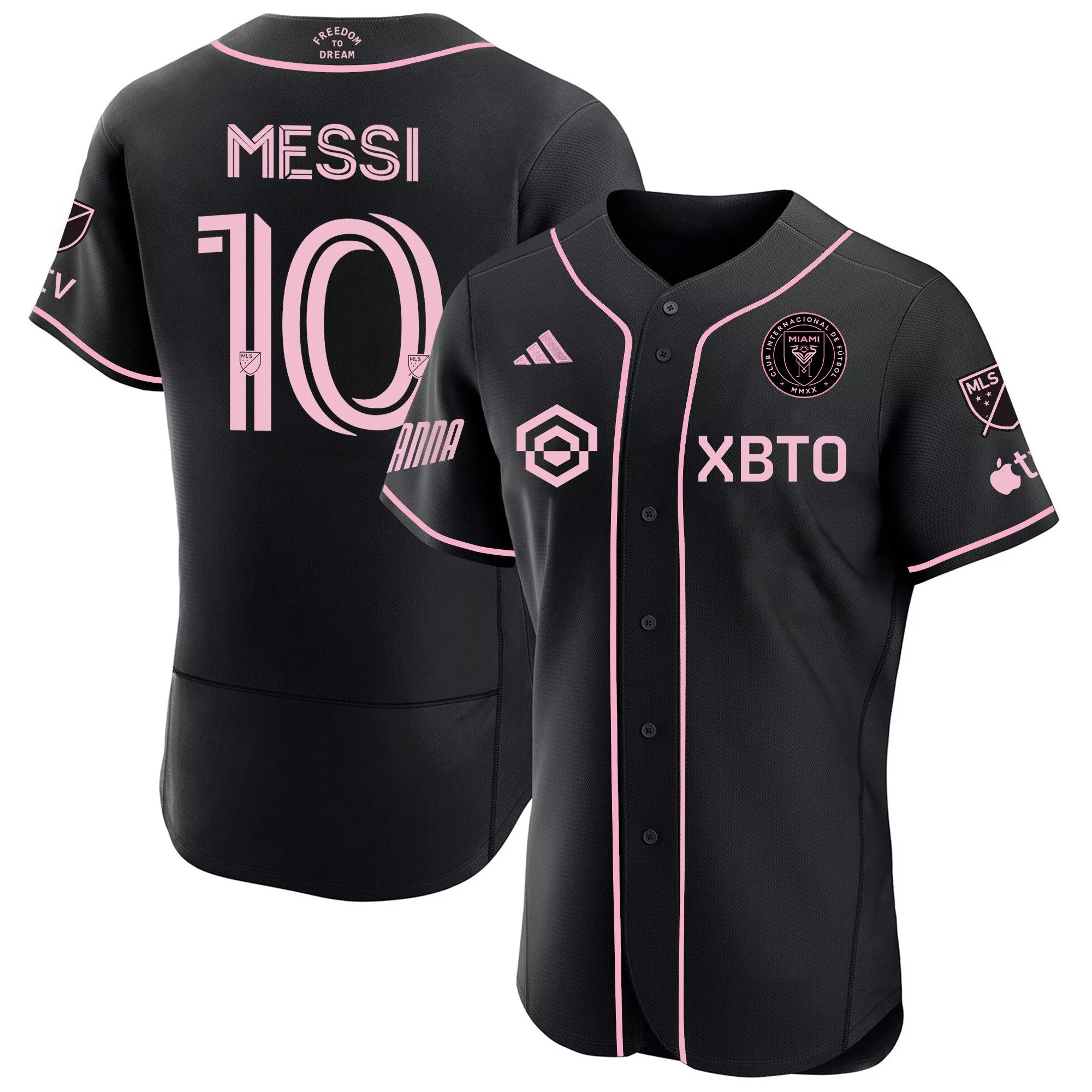 messi 10 inter miami 2023 men s all stitched vapor jersey black pink 15