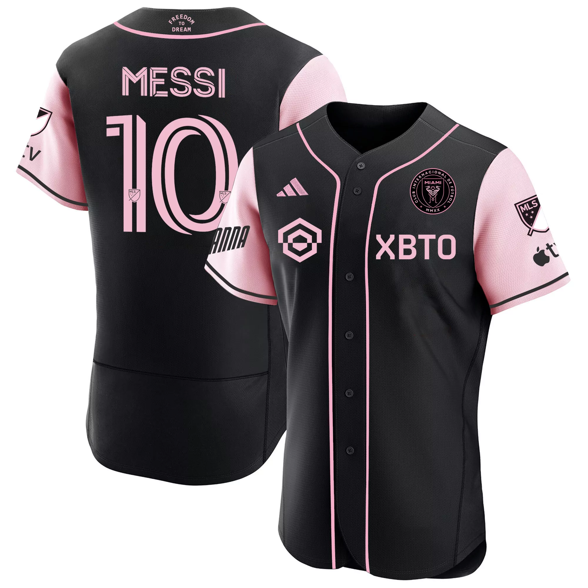 messi 10 inter miami 2023 men s all stitched vapor jersey black pink 15