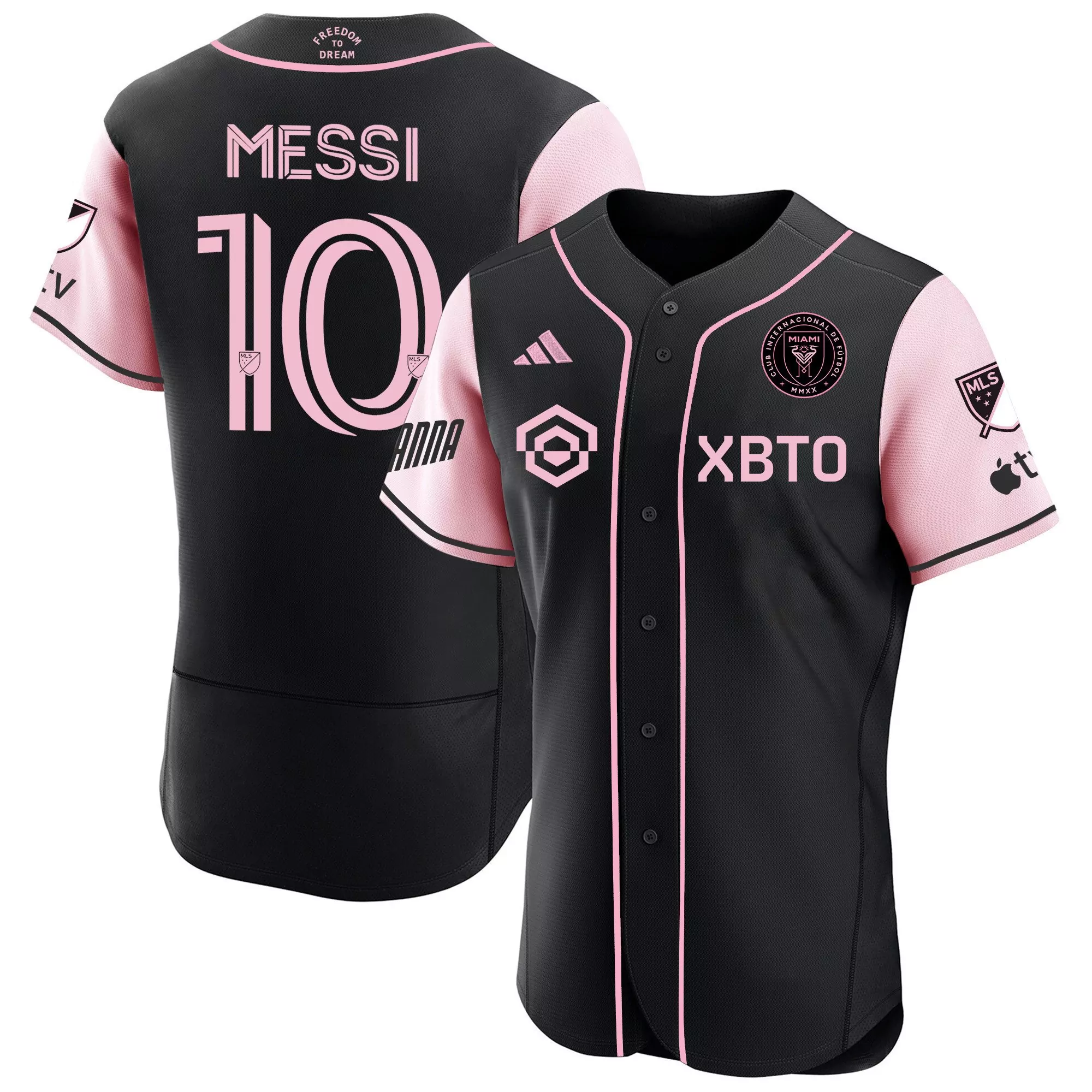 messi 10 inter miami 2023 men s all stitched vapor jersey black pink freedom dream edition