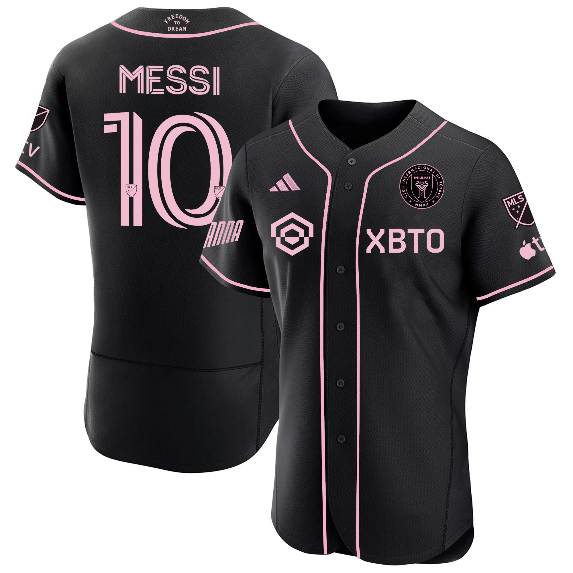 messi 10 inter miami 2023 men s all stitched vapor jersey black pink freedom dream edition