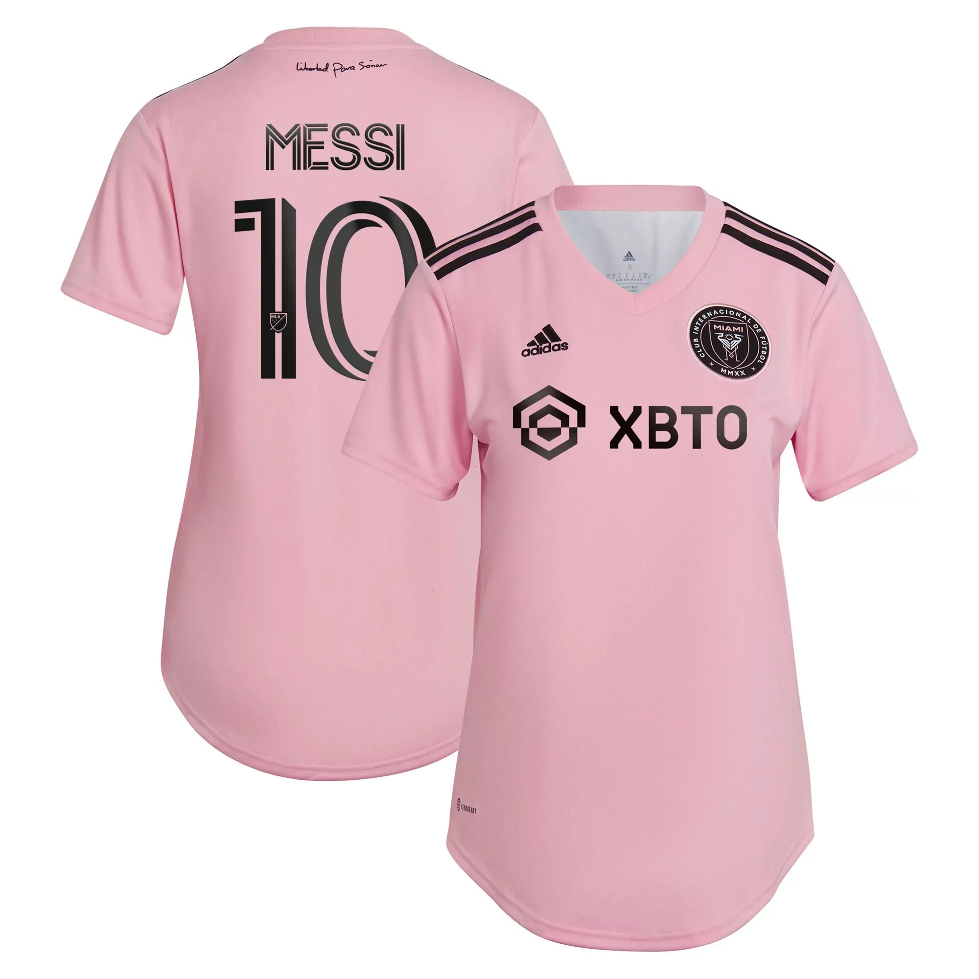 messi 10 inter miami 2023 women s all stitched vapor jersey black pink 3
