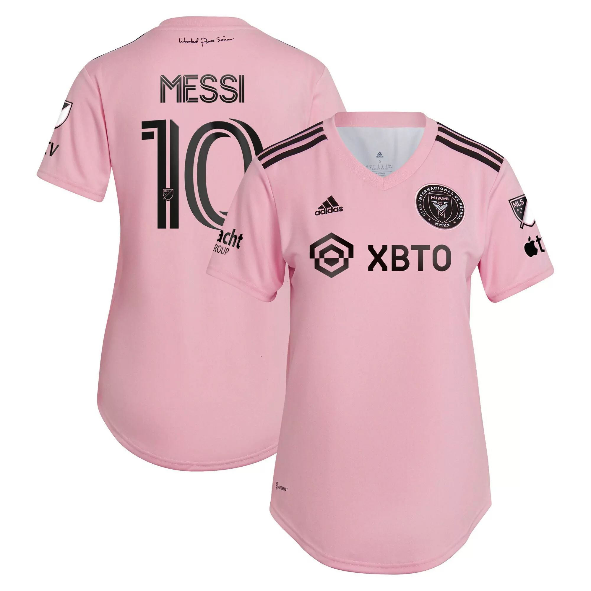 messi 10 inter miami 2023 women s all stitched vapor jersey black pink 3