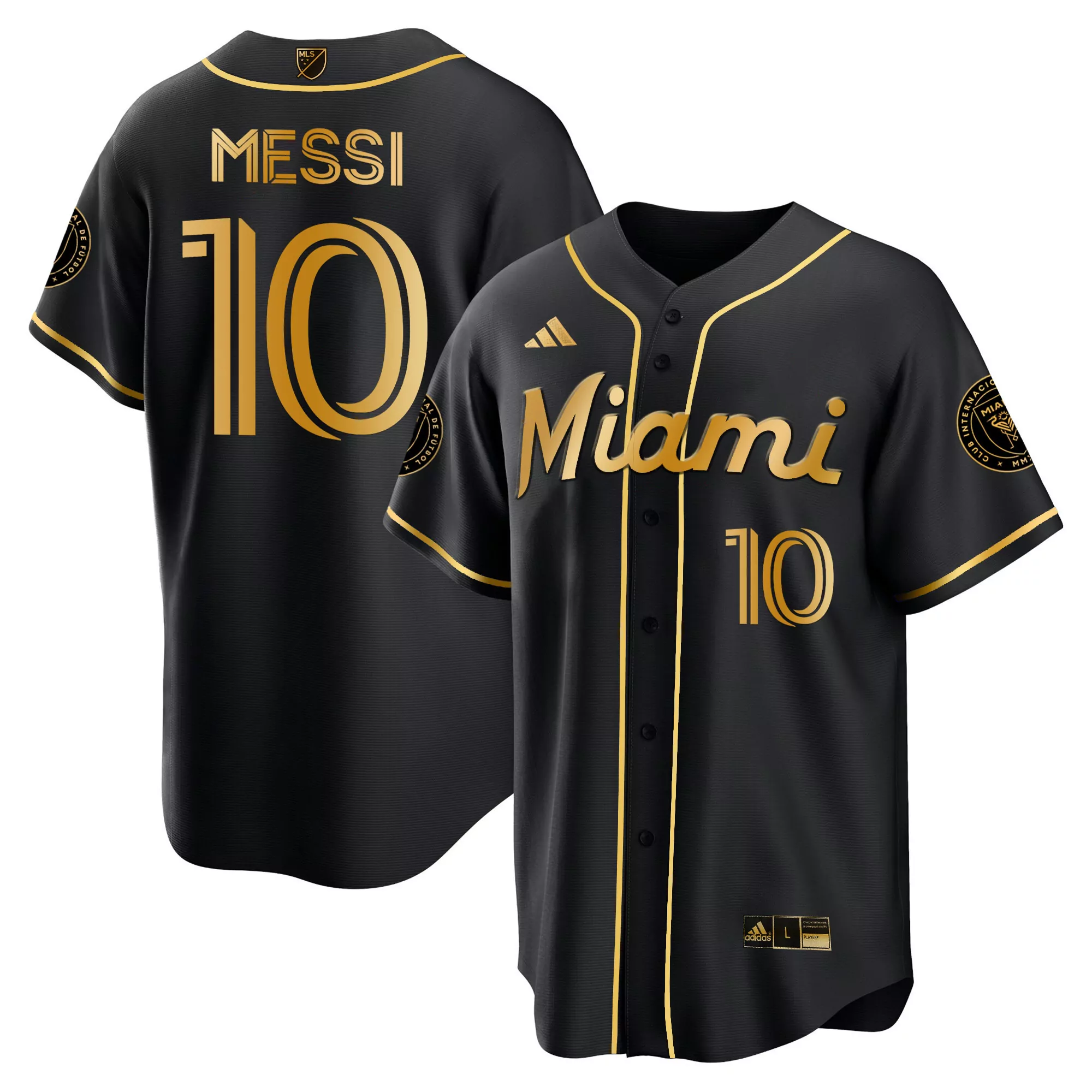 messi 10 miami 2023 men s all stitched vapor jersey black gold edition