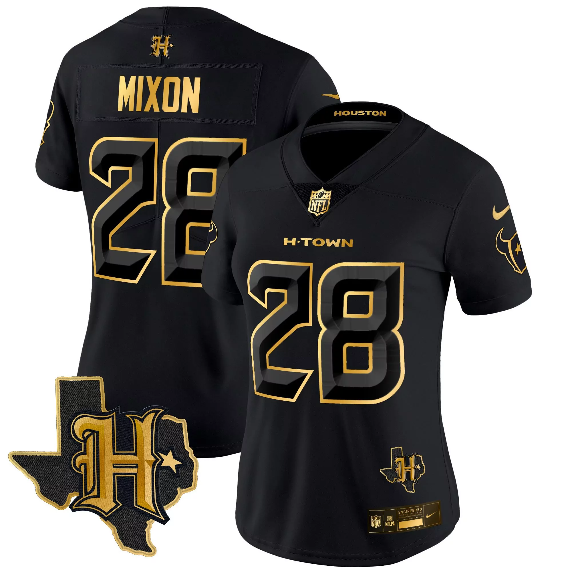 mixon 28 houston 2023 men s all stitched vapor jersey red h town edition