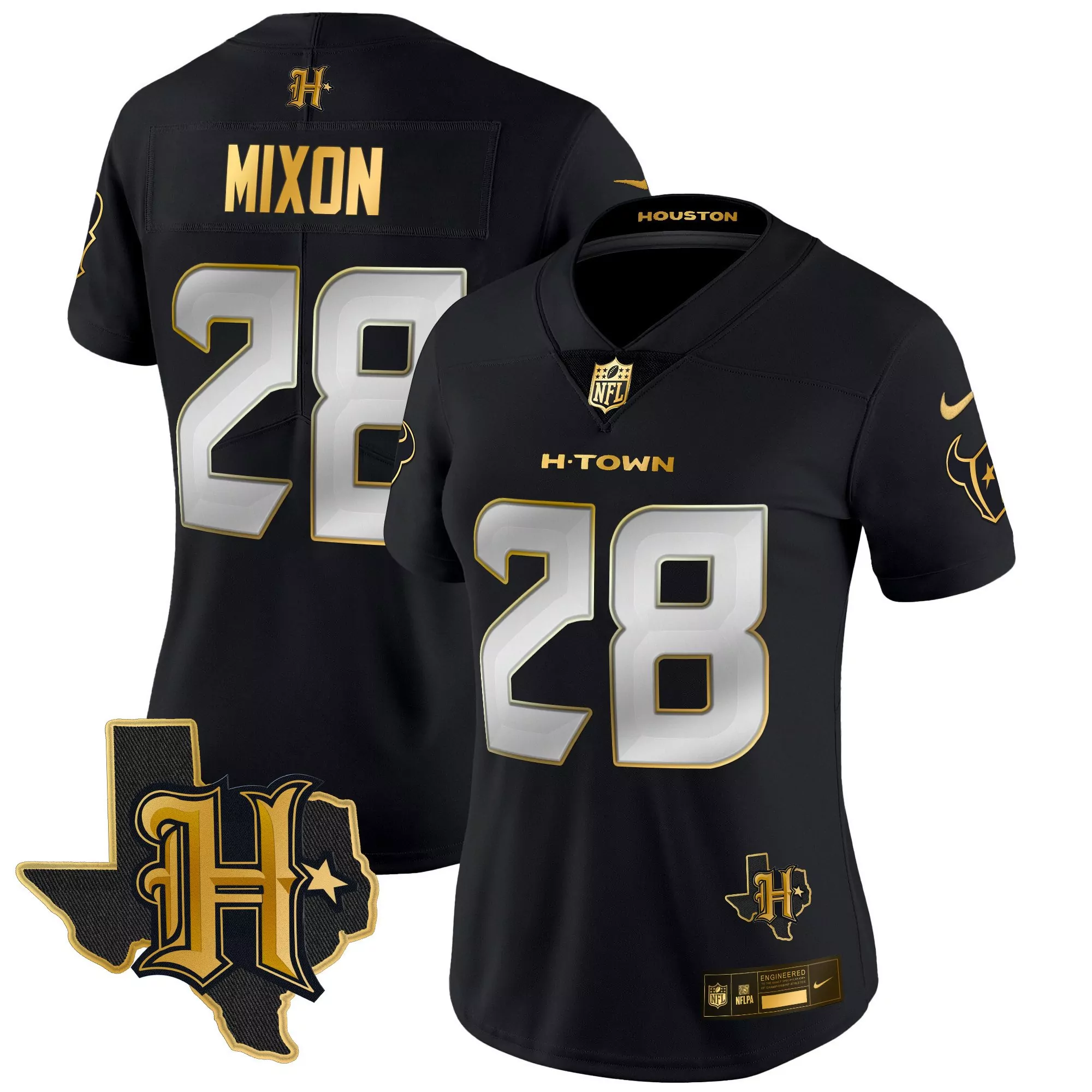 mixon 28 houston 2023 men s all stitched vapor jersey red h town edition