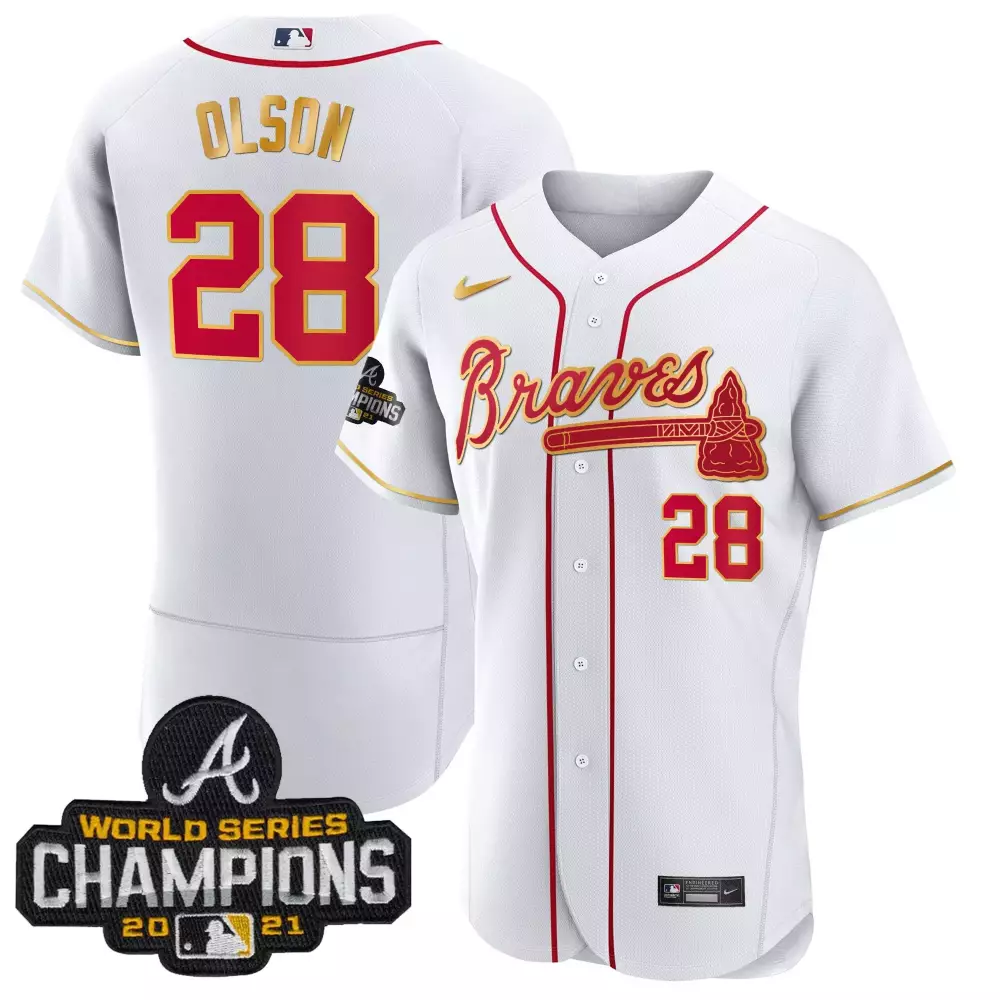 olson 28 atlanta braves 2021 men s all stitched vapor jersey world series champions red