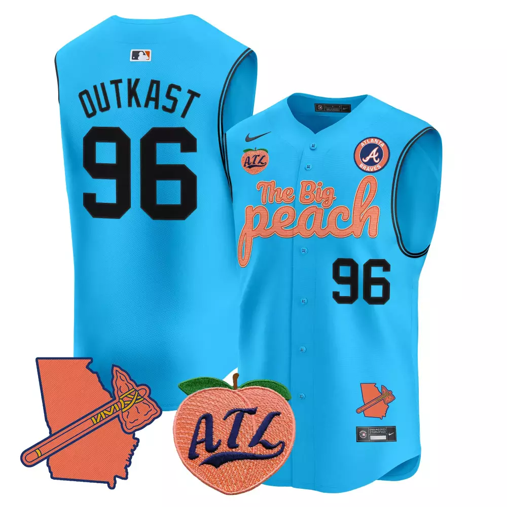 outkast 96 atlanta braves 2023 men s all stitched vapor jersey big peach edition