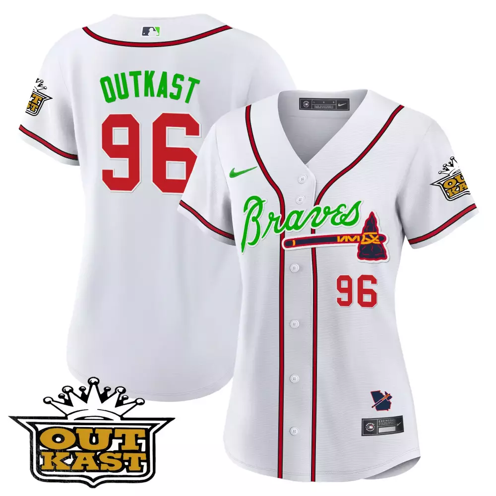 outkast 96 atlanta braves 2023 women s stitched vapor jersey white