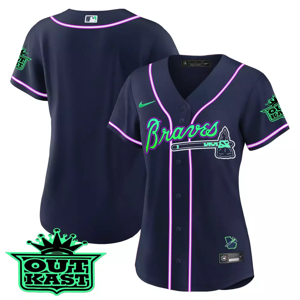 outkast women s 2023 braves all stitched vapor jersey white with patches
