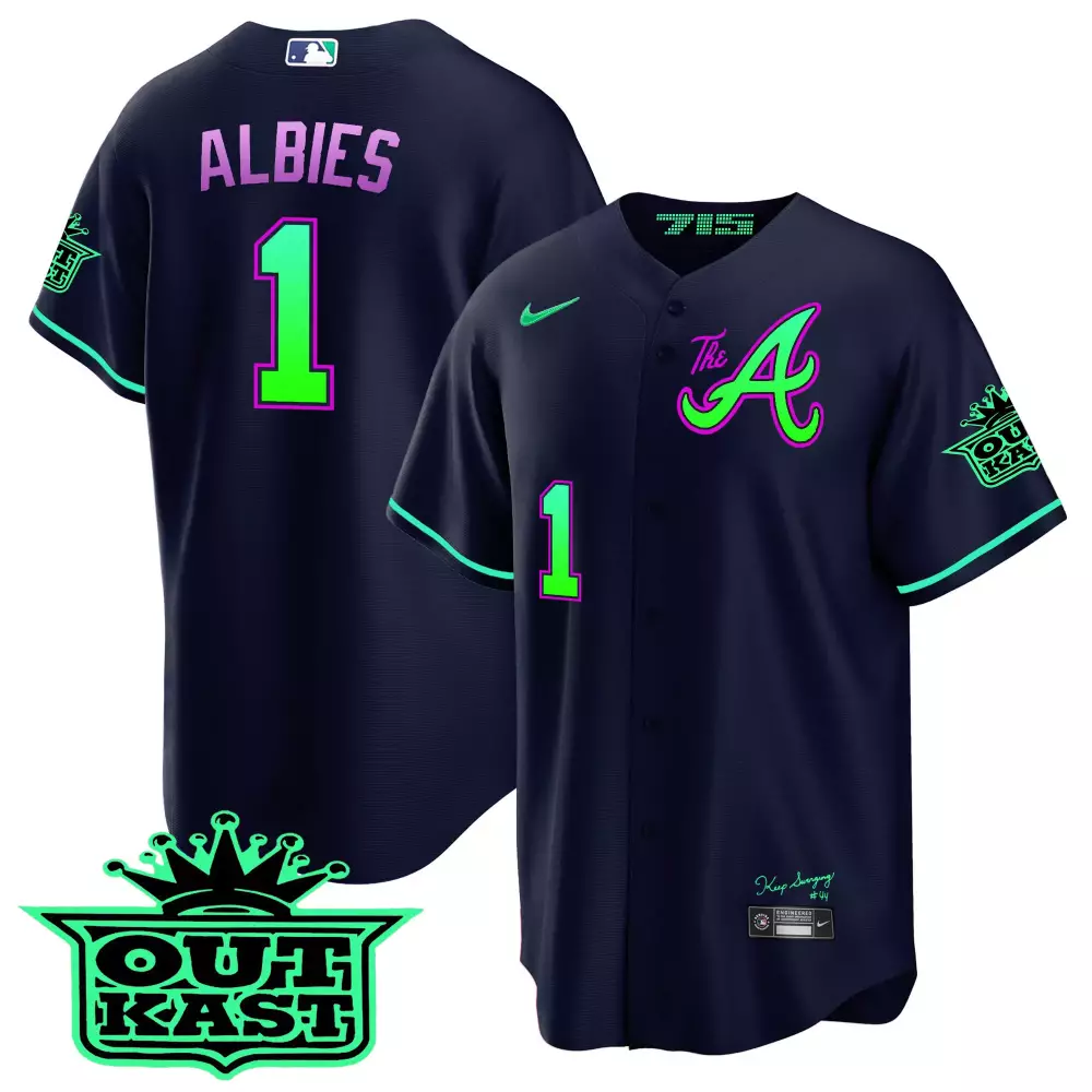 ozzie albies 1 atlanta braves 2023 men s all stitched vapor jersey outkast edition