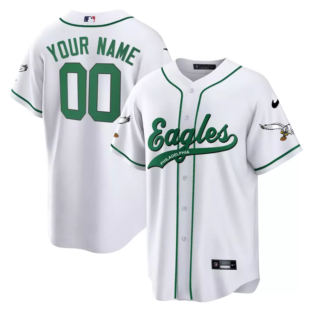 2023 Philadelphia Eagles Custom Vapor Jersey | Stitched White & Green | Limited Edition Fan Gear | For Men, Women & Youth