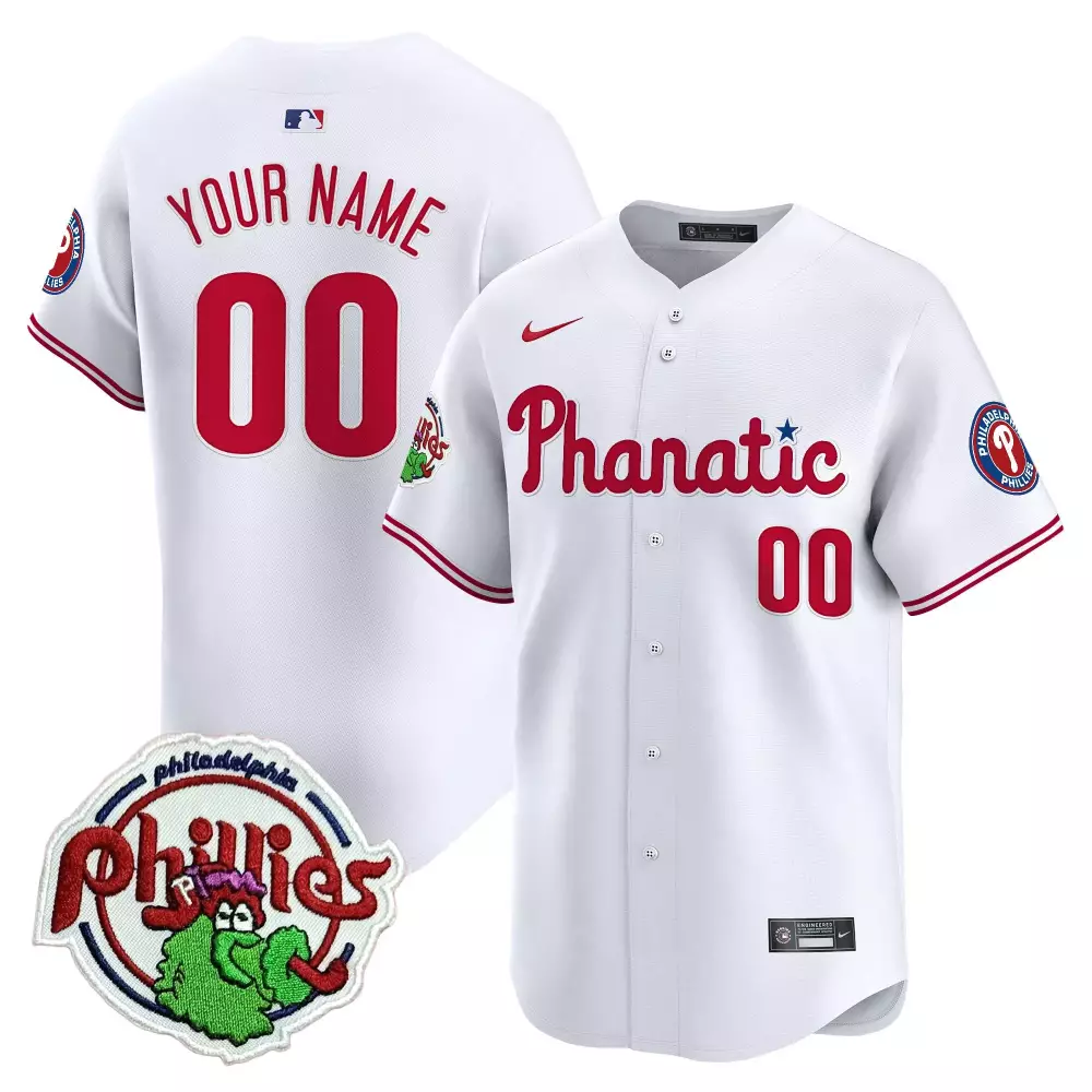 Phillies Phanatic 00 All Stitched Vapor Jersey 2023 Men's White Edition | Classic Fan Gear for All | For Men, Women & Youth