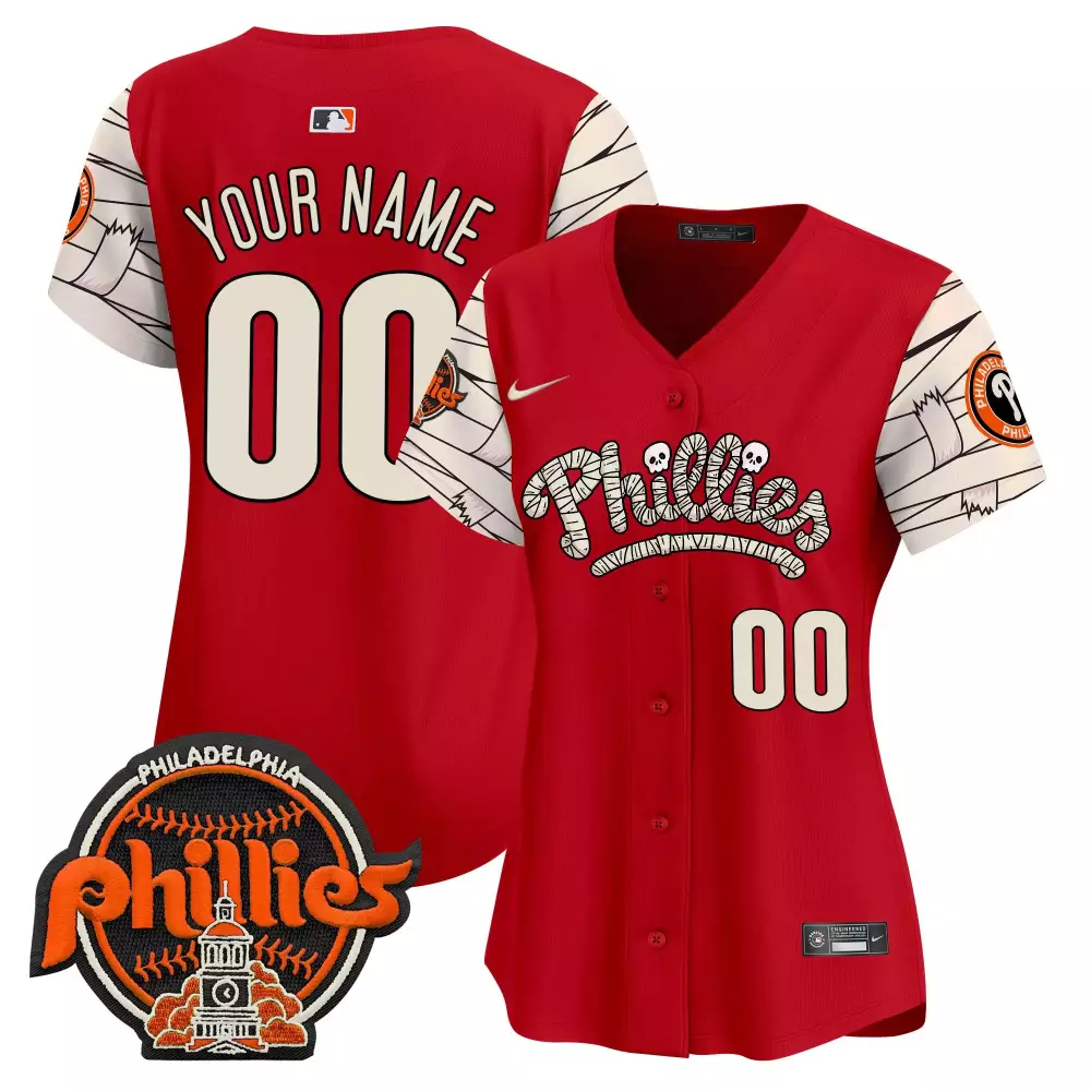 White Women's Jason Kelce Philadelphia Phillies 2024 City Connect Limited Jersey | Fan Gear for Game Day | For Men, Women & Youth