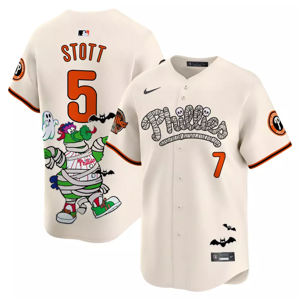 Stott 5 Philadelphia Phillies 2023 Men's Stitched Vapor Jersey | Blue | Game Day Outfit | For Men, Women & Youth