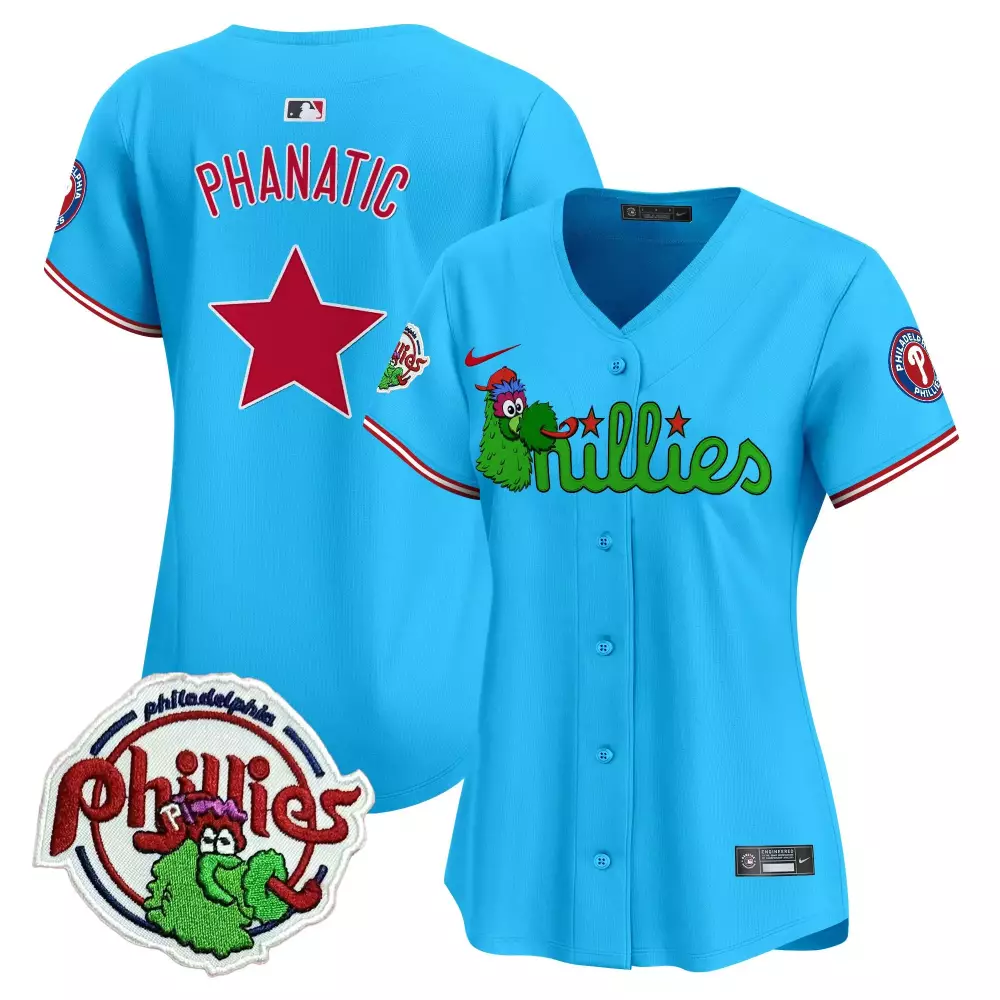 2023 Phanatic Aqua Jersey | Philadelphia Phillies Women's Stitched Vapor | Limited Edition Fan Gear | For Men, Women & Youth