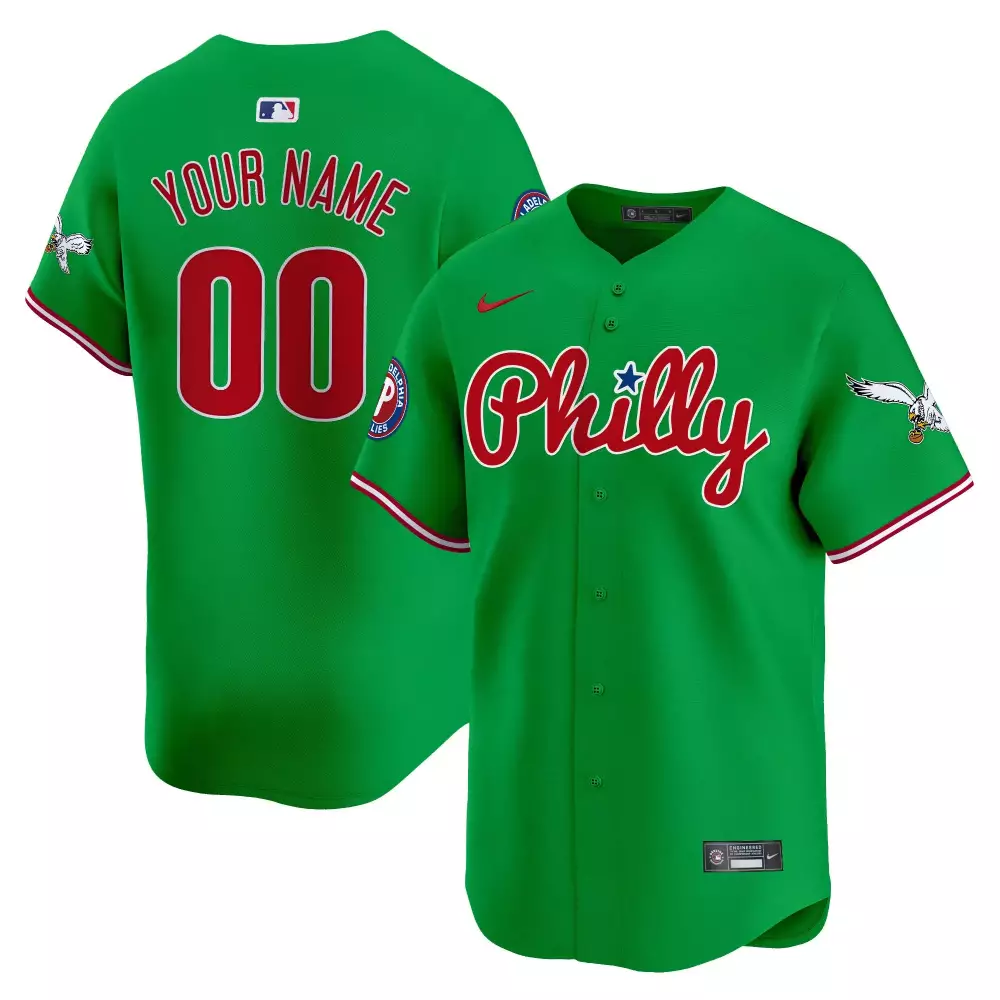 philly green all stitched vapor jersey your name 00 2023 men s nike quality edition