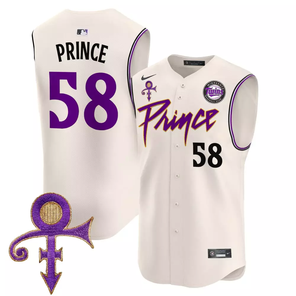 Prince 58 Minnesota Twins 2023 Men's Stitched Vapor Jersey | Red with Patch | Game Day Outfit | For Men, Women & Youth