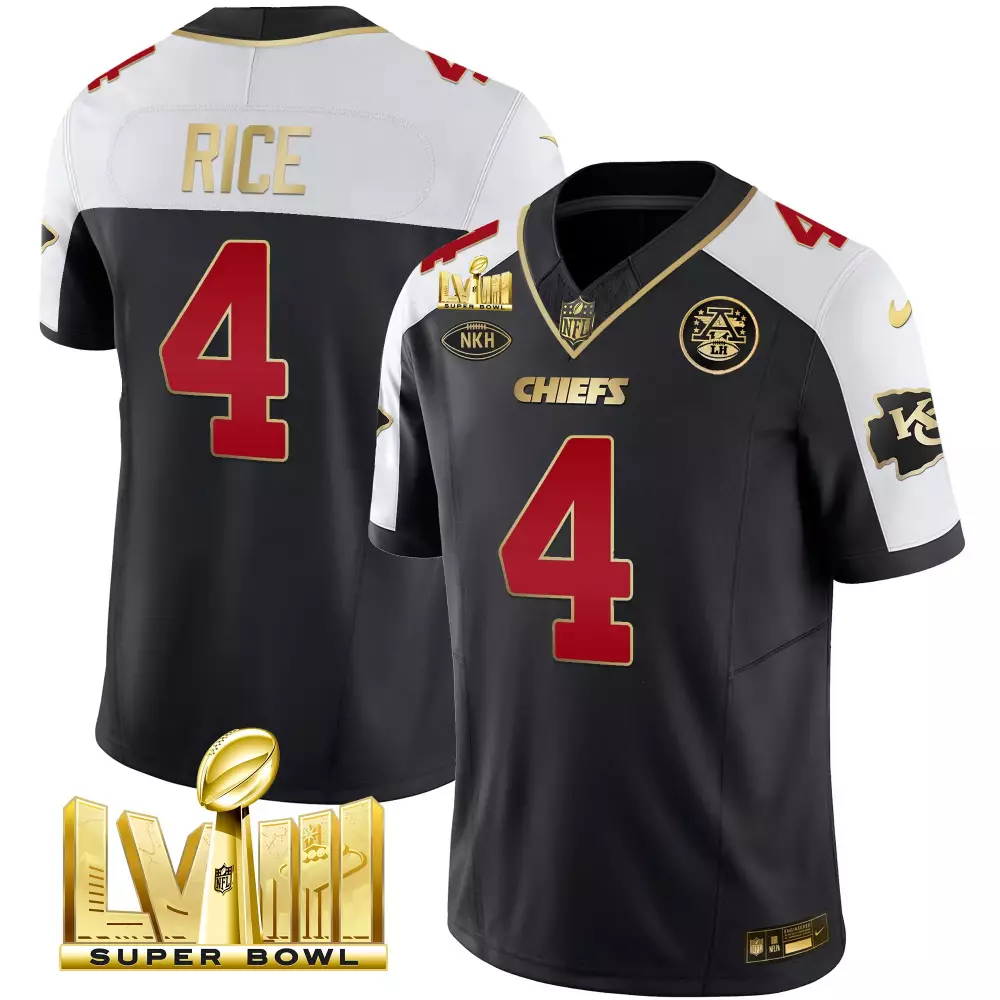Rice 4 Chiefs 2023 Stitched Vapor Jersey | Super Bowl LVIII Edition | Replica Fan Gear for Men, Women & Youth
