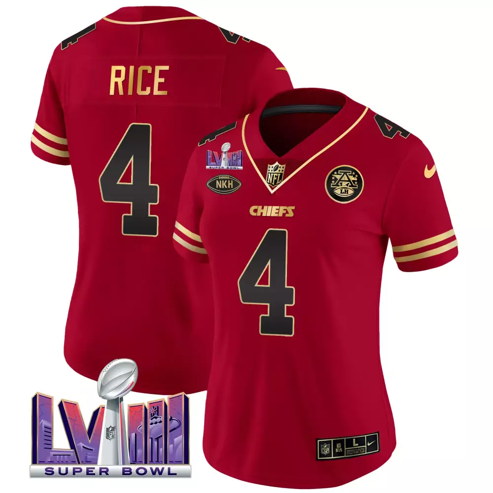 rice 4 chiefs 2023 women s black all stitched vapor jersey super bowl edition 1