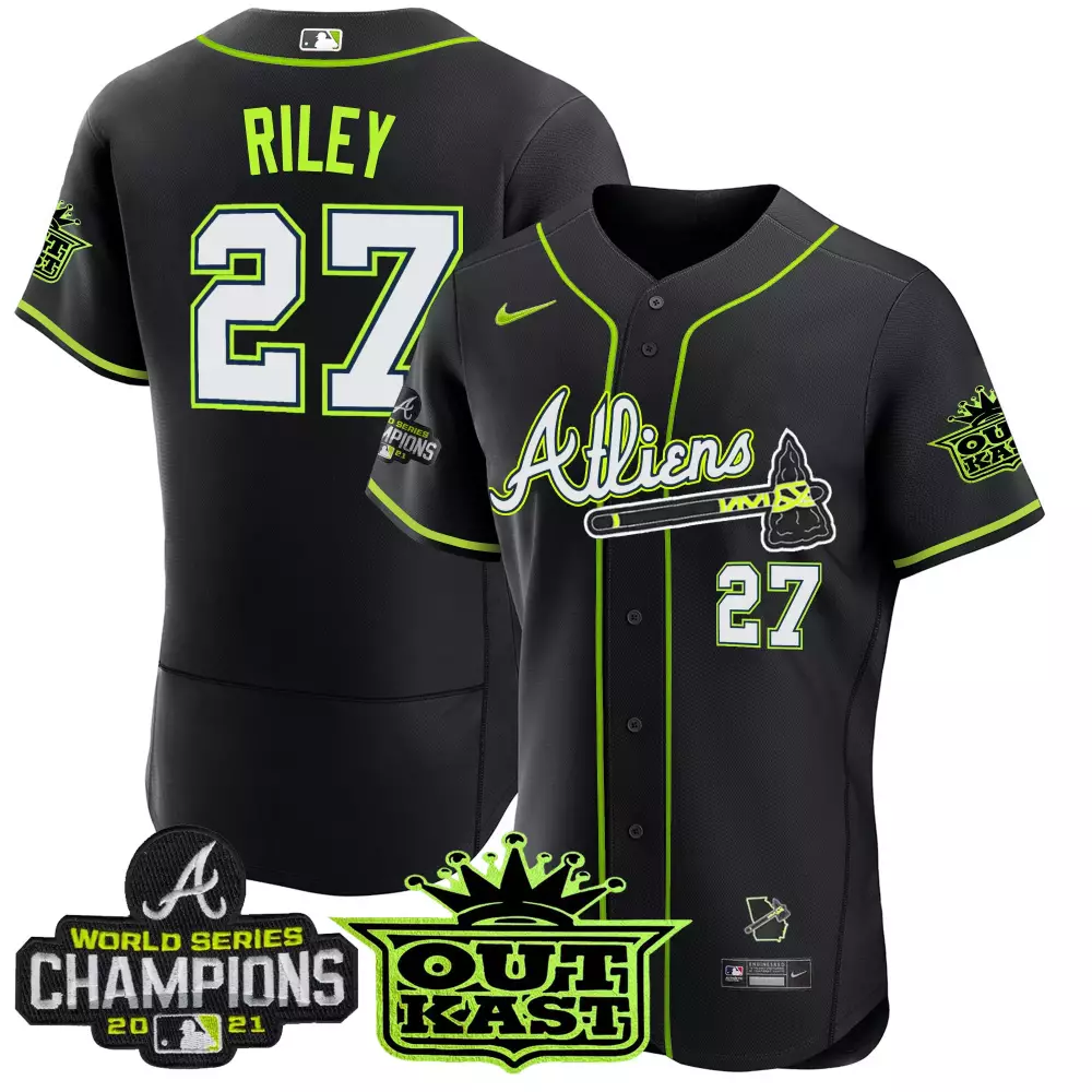 Riley 27 Atlanta 2021 Men's Stitched Vapor Jersey | World Series Champions Edition | Limited Edition Fan Gear | For Men, Women & Youth