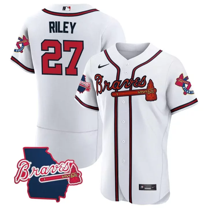 riley 27 atlanta braves 2023 men s all stitched vapor jersey the big peach edition