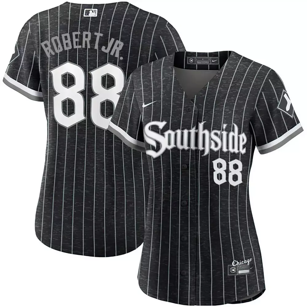 Robert Jr. 88 Chicago White Sox 2023 Vapor Jersey | Women's Black All Stitched Limited Edition | Fan Gear | For Men, Women & Youth