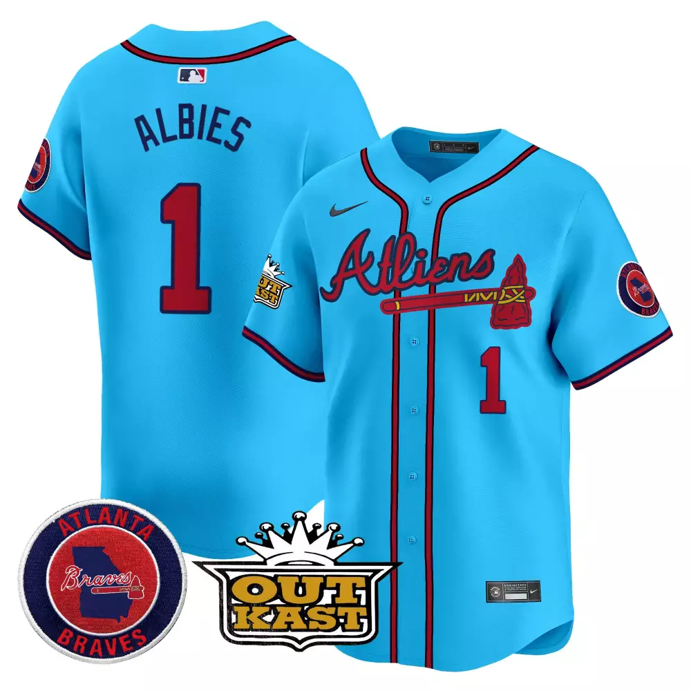 Ronald Albies 1 Atlanta Braves 2023 Men's All Stitched Vapor Jersey | Blue Outkast Edition Fan Gear for Men