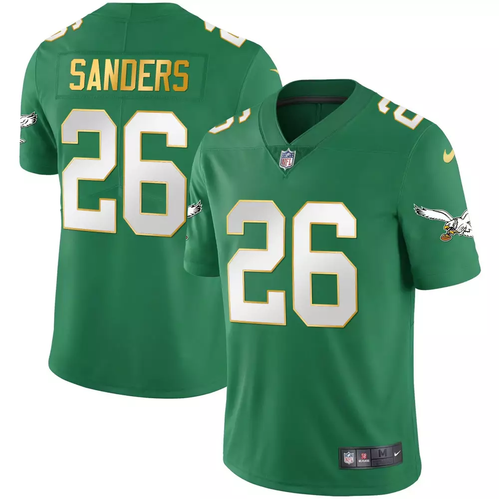 Sanders 26 Philadelphia Eagles 2022 Stitched Vapor Jersey | Green | Limited Edition Fan Gear | For Men, Women & Youth