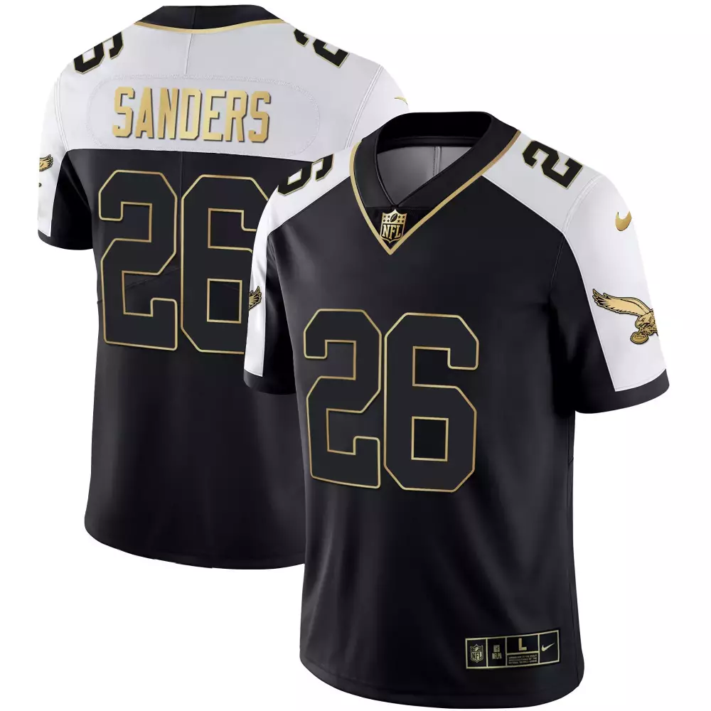 Sanders 26 Philadelphia Eagles 2023 Black Stitched Jersey | Limited Edition Fan Gear | Ideal for Game Day | For Men, Women & Youth